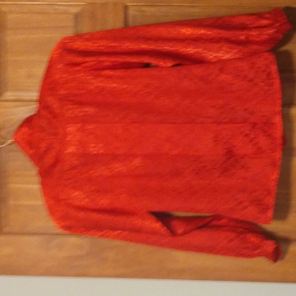 Liz Jordan woman's size 5/6 blouse button down w vertical pleat/ twist neck VTG - Picture 10 of 12